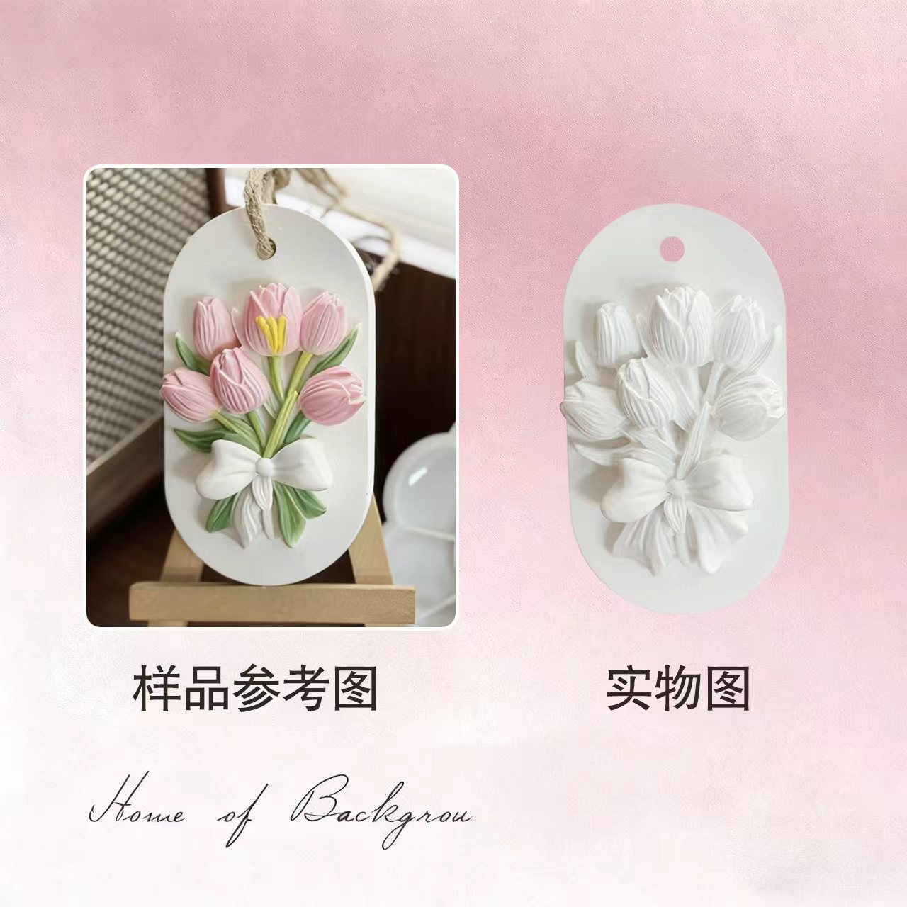 Conjunto de pintura de tulipanes