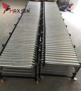 MAXSEN Cajas de Cartón Camión Carga Descarga Dos Direcciones Transportador de Rodillos del Sistema Transportador Motorizado y Flexible