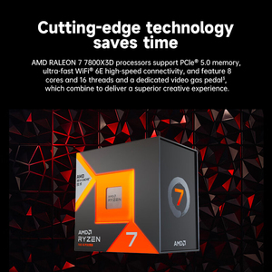 AMD Ryzen 7 7800X3D Game <strong>Processor</strong> (r7) 8 Cores 16 Threads 104MB Game <strong>Cache</strong> Acceleration Frequency up to GHz Boxed CPU - Product Image 6