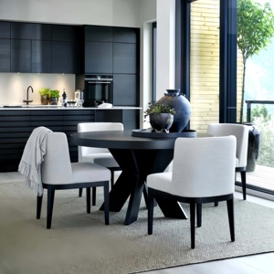 Mỹ rắn gỗ mở rộng bàn ăn ghế thiết lập màu đen tối giản giữa thế kỷ phong cách Đồ nội thất cho nhà hàng căn hộ - Product Image 5