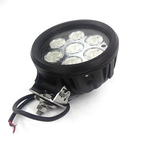2X2 4X4 araba aksesuarları 12V 6 inç yuvarlak 70W çalışma ışığı 7X10W motosiklet led far LED sürüş ışık - Product Image 2