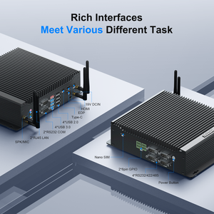HYSTOU Factory Desktop Computer Intel Core I5 10310U Dual DDR4 <strong>GPIO</strong> 6 COM Triple Display Industrial Fanless Mini PC - Product Image 2