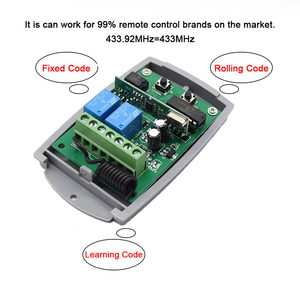 Receptor de Control remoto Universal RF para puerta de garaje, receptor de código rodante de 433MHZ y 433,92 Mhz, 2 canales - Product Image 6