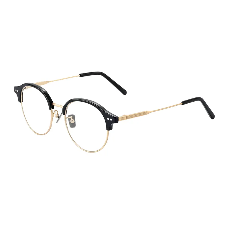 İtalyan Mazzucchelli özel Logo asetat çerçeve mavi ışık engelleme gözlük yuvarlak optik gözlük gözlük