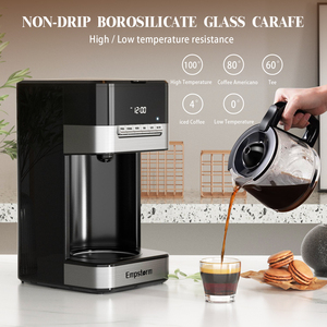 Empstorm sichtbares wasserfenster Americano maker anti-tropfen halbautomatische 12-tassen-tropfkaffeemaschine mit abnehmbarem filterkorb - Product Image 6
