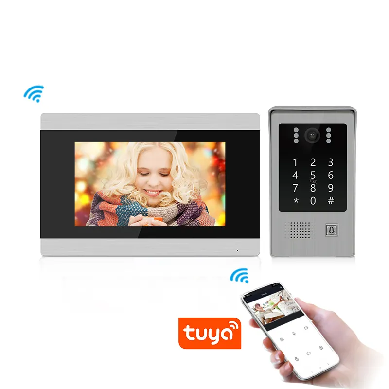 2022 New Arrivals Multilingual AHD Call Panel to LCD Video Door Bell with Built in Motion Detection