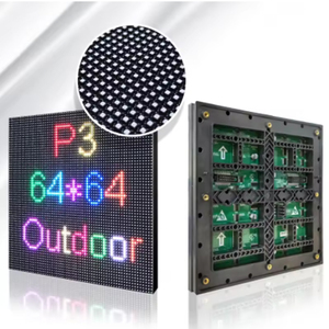 แผงควบคุม LED P3กลางแจ้ง192192มม. P3 6464พิกเซล RGB แบบสีเต็ม