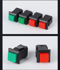 Testa verde rossa 2pin luce di plastica impermeabile illuminata interruttore a pulsante quadrato 220v