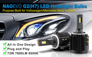 GESLLA fabrika 144w 15200lm hepsi bir tasarım araba ışık G2 Pro Led Para oto far 6500k H7 Led far Faros H4 H4 ampul - Product Image 2