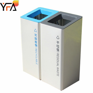 Botes de basura de excelente calidad para uso en exteriores, contenedor de reciclaje de 3 compartimentos, bote de basura de pie fácil de montar de gran capacidad - Product Image 3