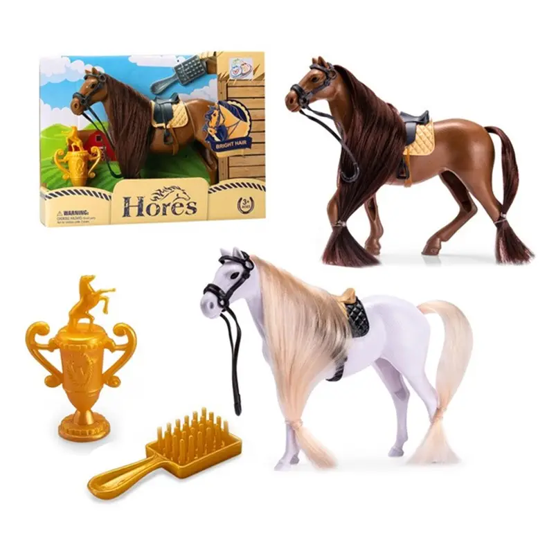 Niños pequeños granja simulación caballo animal figuritas establos granero juguete caballo estatua modelo juego conjunto miniatura juguetes animales