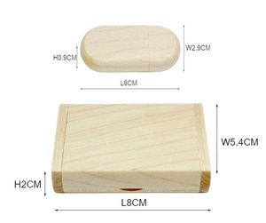 USB 2.0/3.0 Flash sürücü kutusu ile akçaağaç ahşap aşk kalp Model ceviz ahşap bellek sopa düğün hediye özel logo - Product Image 4