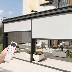 Hiện đại điện Con lăn Rèm tre thông minh có thể điều chỉnh phân vùng dù để che nắng Windproof rèm cửa chớp màn UV/Heat-proof - Product Image 4