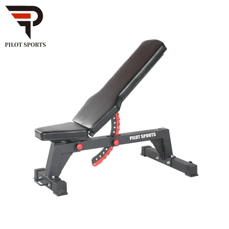 Venda quente sit up bench incline ajustável folding multifunction do exercício do dumbbell peso bancada plana