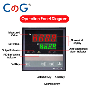 CG 48*48mm 400 K J PT100 Termostato de entrada única 220 grados V Controlador de temperatura de salida de relé SSR <span class=keywords><strong>digital</strong></span> - Product Image 3