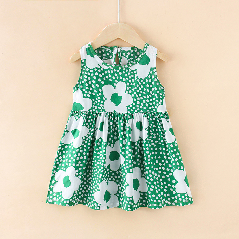 Green background white flower cotton silk