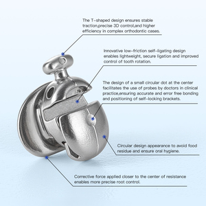 Staffe dentarie autobloccanti in metallo <span class=keywords><strong>Azdent</strong></span> a forma di T con Design autolegante staffe ortodontiche - Product Image 2