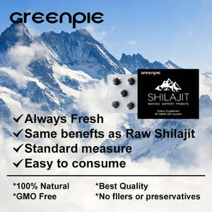 Greenpie Shilajit Tablets Mantain Strength Support Joints and Bones Diary Supplement Himalayan Shilajeet Fulvic Acid - Product Image 6