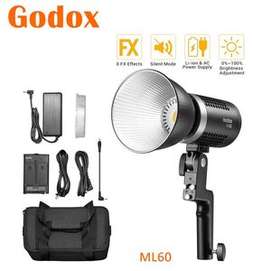 Godox ML60 ML60Bi发光二极管灯60w便携式静音模式支持锂离子交流电源户外照相馆摄影照明 - Product Image 3