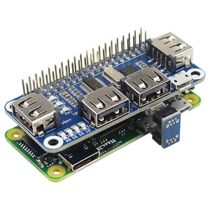4 Anschlüsse USB HUB HAT für Raspberry Pi 3/2/Zero W Extension Board USB zu UART für serielles Debugging Kompatibel mit USB2.0/1