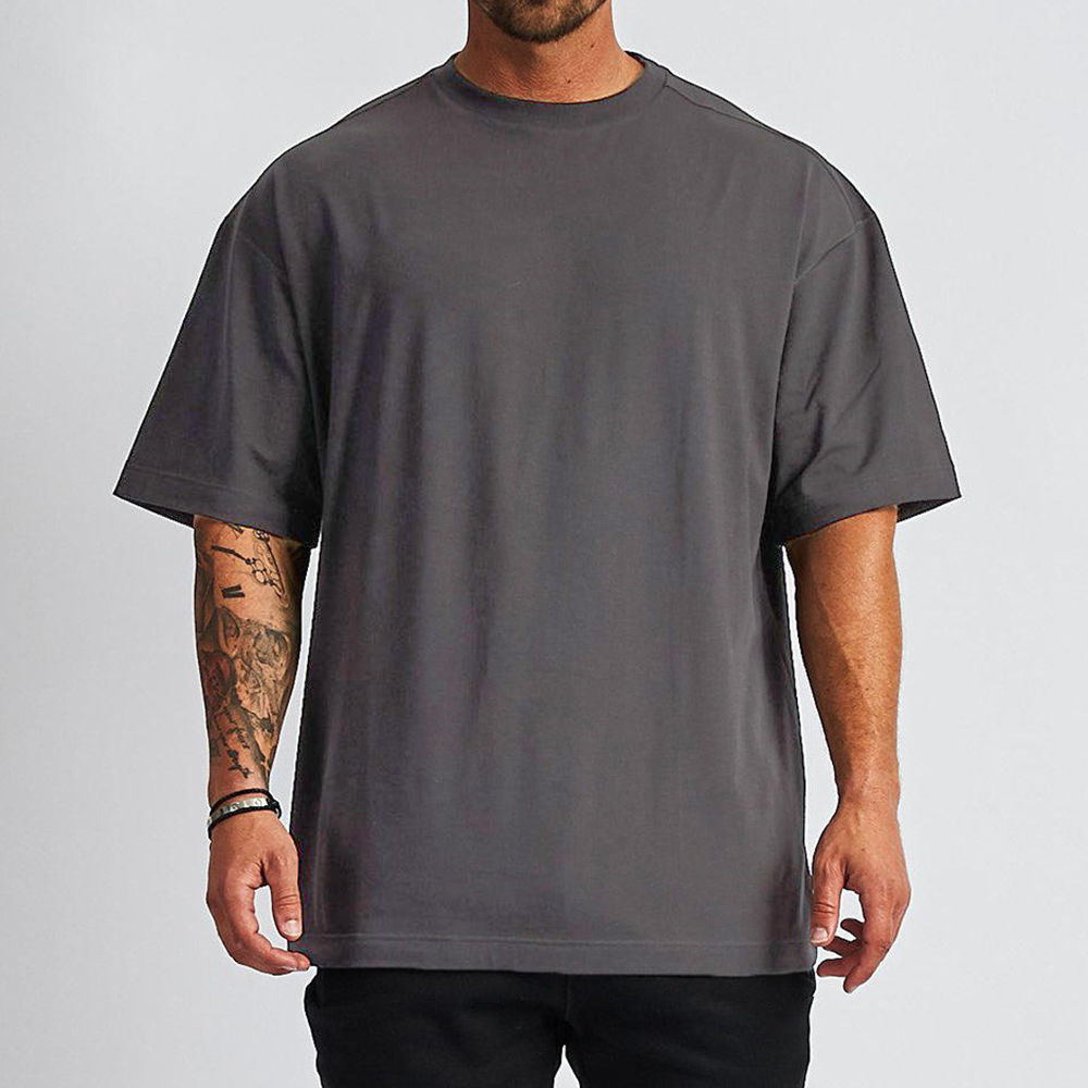 T-shirts surdimensionnés gris pour homme