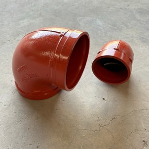 आग से लड़ने में कम दबाव लाल रंग प्रतिरोधी संक्षारण प्रतिरोधी लंबे त्रिज्या ग्रोव पाइप फिटिंग कोहनी - Product Image 4