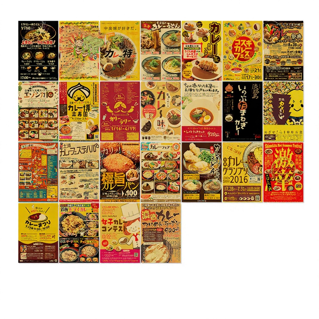 N10 Set 25 pièces papier kraft curry épaissi