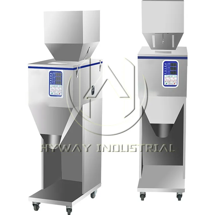 1-5000g Hyway industrial inteligente Harina de café especias Chile pequeña máquina de llenado de pesaje automático de partículas en polvo