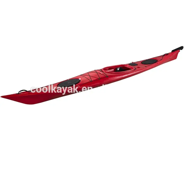 RAPIER-Singolo barato Kayak da mare per l'esplorazione da Ningbo Fresco Kayak Fornitore sit-on top kayak di plastica con timone sistema