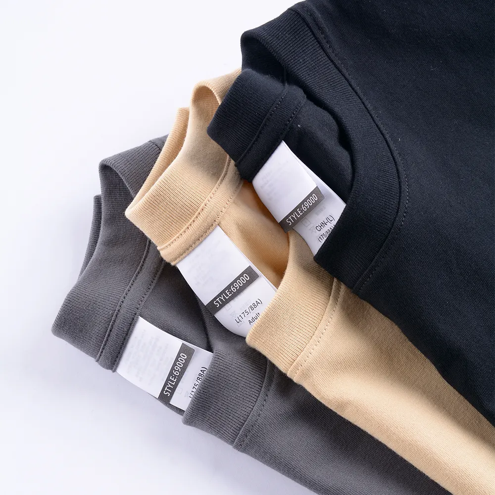 YinQu高品質ヘビーウェイト280gsm100% コットン特大プリント刺繍プレーンTシャツプラスサイズメンズカスタムTシャツ