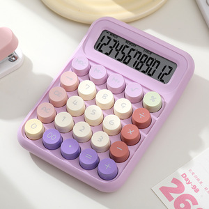 Coloridos niños encantadores Oficina básica para estudiantes 12 pantallas grandes digitales Teclado mecánico Calculadora de escritorio - Product Image 5