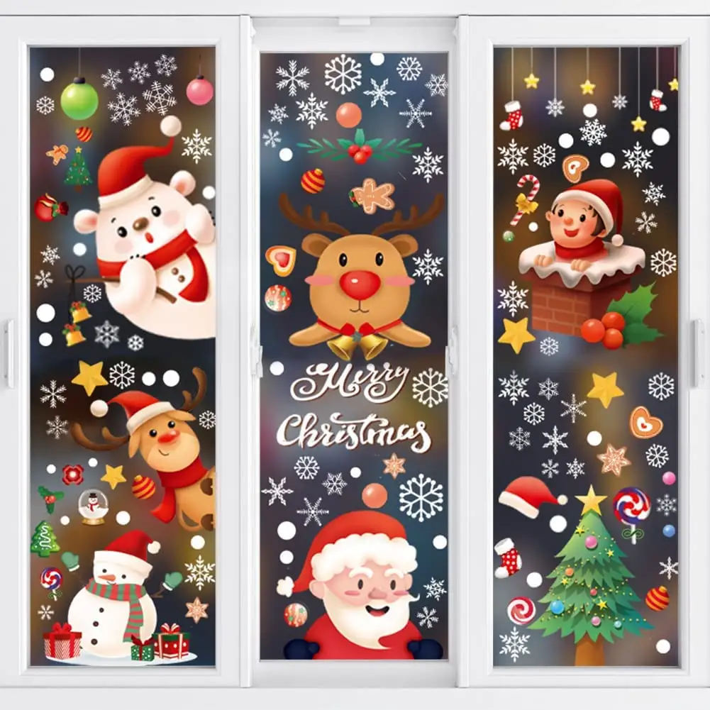 Weihnachten Schneeflocke Fenster Aufkleber Aufkleber Neujahr Winter Party Märchenland Dekorationen