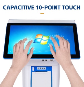 Sinmar 15.6 pollici Computer Desktop All-in-one a doppio schermo tutto in uno Touch Screen Checkout POS Computer PC con stampante - Product Image 4