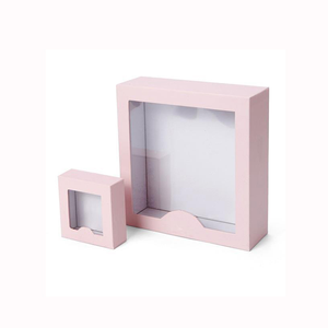 Factory Supplier <strong>Custom</strong> Printing Logo Rigid Luxury Pink Jewelry Packaging <strong>Box</strong> Gift <strong>Display</strong> Paper <strong>Box</strong> <strong>With</strong> Clear <strong>Window</strong> - Product Image 4