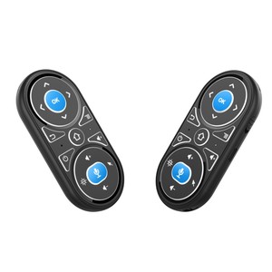 7-farbige hintergrund beleuchtete Voice Air Mouse-Fernbedienung Eingebaute wiederauf ladbare Batterie unterstützt IR-Lernen - Product Image 4