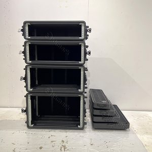 可拆卸HDPE工具箱黑白u板2U 3U 4U 6U 8U盒空间冲击安装和机架道路飞行箱 - Product Image 2