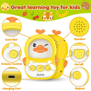 JELO Cute Duck Talking Flash Card <strong>Learning</strong> Toy Card Reader Musical Animal Reading Kids <strong>Learning</strong> <strong>Machine</strong> Educational Toy - Product Image 2