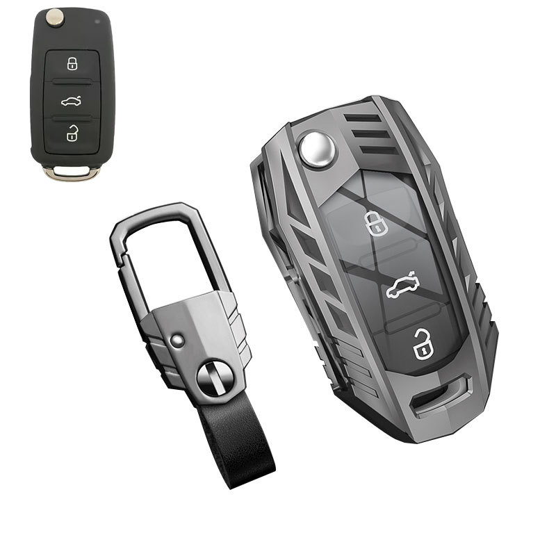 Étui mat gunmetal + porte-clés