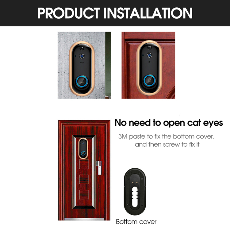 Amazon products best selling 1080P Wireless Smart Home Door Bell motion detection PIR video wifi wireless Tuya smart doorbell