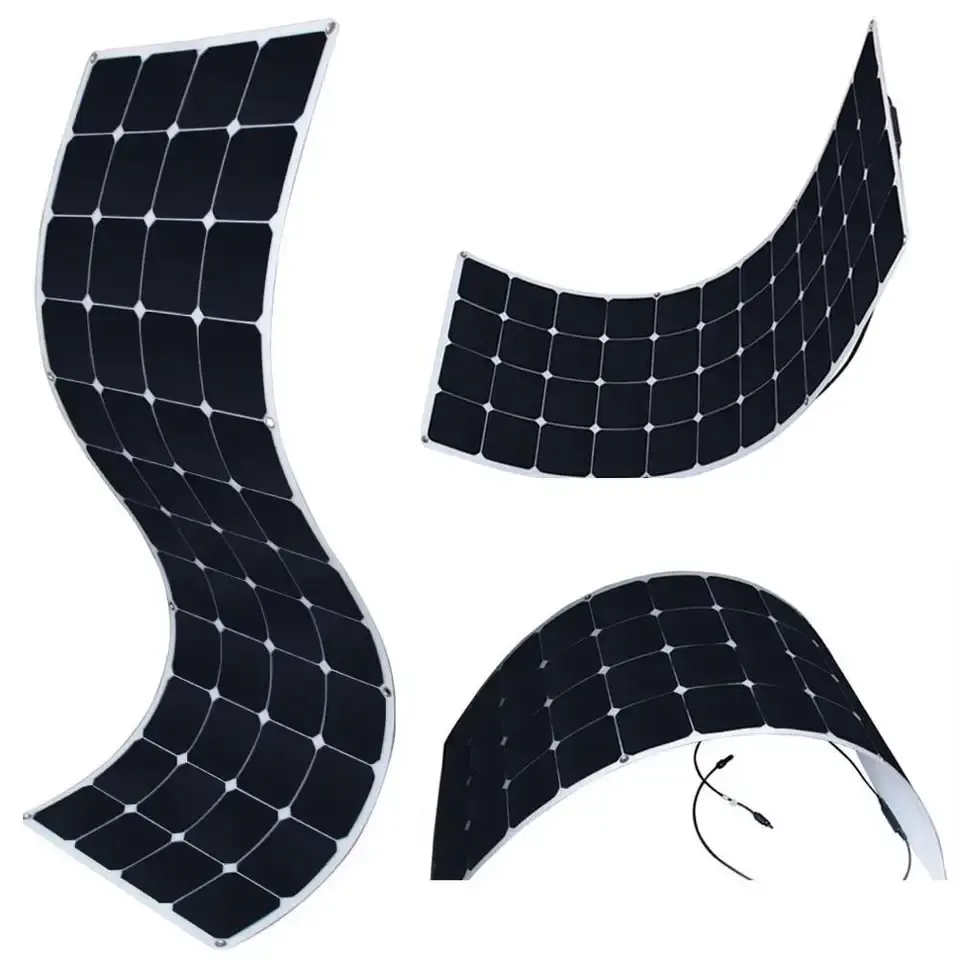 Panneau solaire mono 12V panneaux solaires de prix 400w 300W 200w 100W 60W ETFE panneau solaire flexible incurvé à couche mince