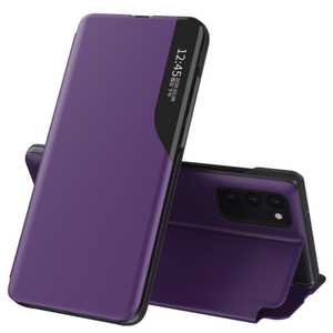 三星galaxy S24 plus S24超皮革智能外壳的视图屏幕侧自动睡眠皮革翻盖手机外壳 - Product Image 3