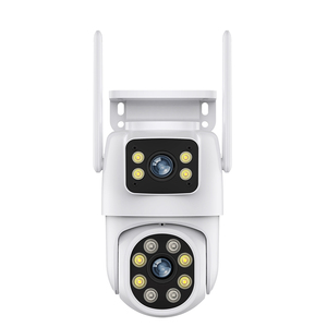 4K 8MP Outdoor Dual Lens Drahtlose <span class=keywords><strong>IP</strong></span>-Kameras CCTV ICsee <span class=keywords><strong>Wifi</strong></span>-Kamera Dual Lens ptz Netzwerk kamera de Überwachung sans fil