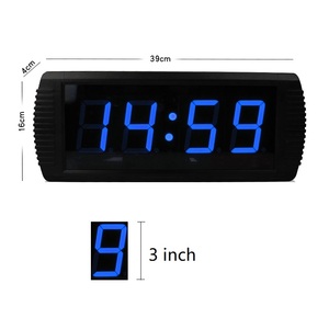 Nuovo Design blu 4 cifre 3 pollici funzione elettronica interna conto alla rovescia Timer digitale LED allarme data Display Desktop orologio da parete - Product Image 2