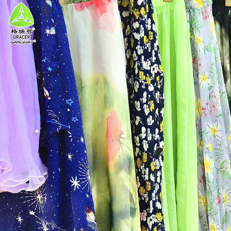 Jupe en soie à la mode pour femmes, vêtements d'occasion, pour l'exportation au japon, Offre Spéciale