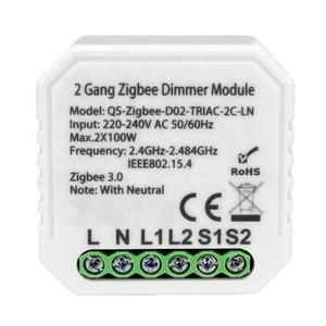 Zigbee 3,0 2-канальный модуль диммера QS-Zigbee-S04-2C-L одиночного огня оригинальная упаковка - Product Image 5