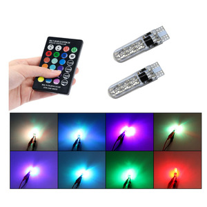 สินค้ายอดนิยม T10 5050 6smd ซิลิโคน RGB ที่มีการควบคุม Canbus อ่านแสง194 W5W นำหลอดไฟ - Product Image 3