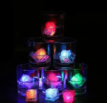 Posavasos adhesivos LED con cubos de hielo luminosos LED de patio