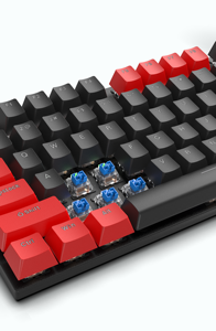 คีย์บอร์ดเล่นเกมมีกลไกตามหลักสรีรศาสตร์แบบมีสาย RGB 87ปุ่ม tkl K6ใช้เชื่อมต่อกับเดสก์ท็อป - Product Image 2