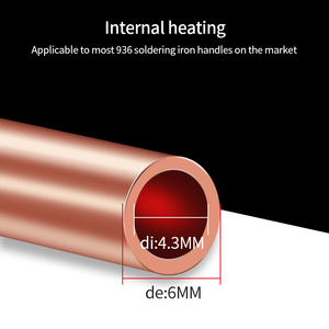 10 adet kırmızı bakır hızlı lehimleme Iren ipuçları lehim demir kaynak ipuçları değiştirme araçları lehimleme uçları 3 kollu - Product Image 3