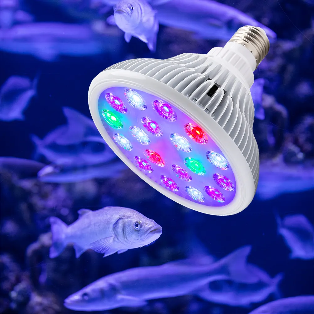 Sinjialight 80W aquarium light E27 18leds croal reef fish tank lighting